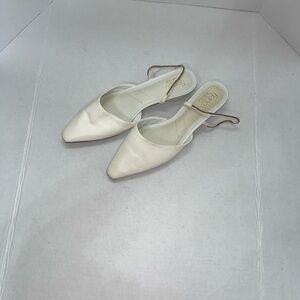 Franco Sarto Cream Slingback Mules
